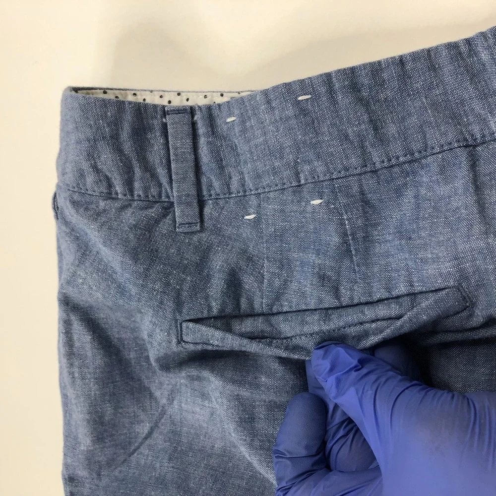 Talbots Perfect Crop 6 (Fit 31W 25L) Cotton Mid Rise Pants Blue